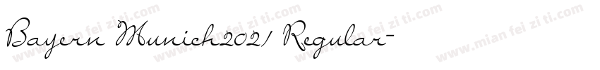 Bayern Munich2021 Regular字体转换